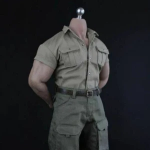 Set abbigliamento pantaloni camicia scala 1/6 adatto per action figure muscoli maschili 12'' M34 M35 - Foto 1 di 7