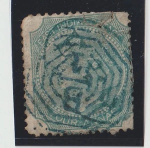 INDIA 1866 East India QV 4a, four annas, Queen Victoria, A NICE CANCELLATION - Picture 1 of 2