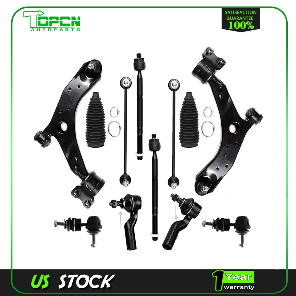 12 Front Lower Control Arm Ball Joint Tie Rod End Sway Bar For 2006-2014 Mazda 5 Foto 1 de 4