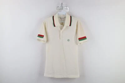 Polo de tenis vintage años 60 Fred Perry para hombre 30 desgastado tejido a rayas cuello Foto 1 de 4