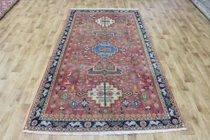 ANTIGUA ALFOMBRA DE LANA TRIBAL QASHQAI CON DISEÑO DE PÁJAROS Y ANIMALES 250 X 140 CM - Imagen 1 de 24