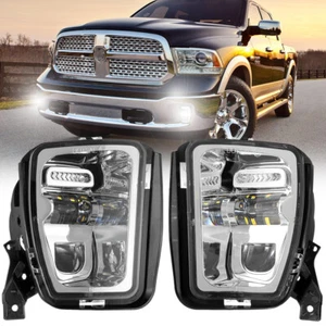 2x LED Fog Lights Driving Lamps For Dodge Ram 1500 2013 2014 2015 2016 2017 2018 - Picture 1 of 9