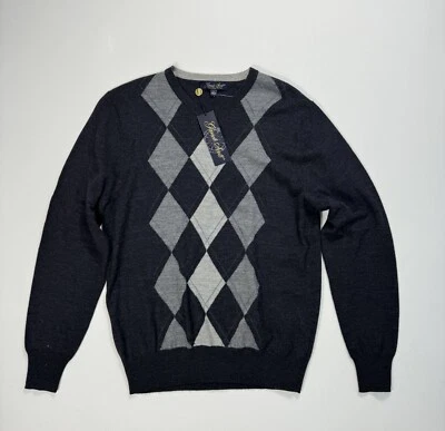 Garret Scott мужской маленький экстра тонкий мериносовой шерсти свитер с Ярлыками классический современный повседневный - Изображение 1 из 4