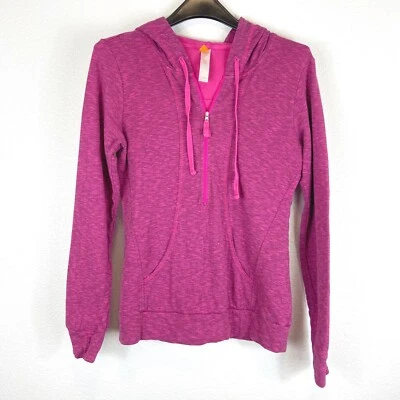 Sudadera con capucha Lucy para mujer talla SP 1/2 cremallera entrenamiento atlético rosa negra  Foto 1 de 4