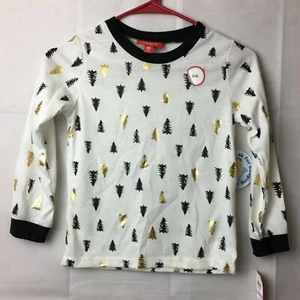 Family PJ's Matching Kids Holiday Pajama Top Color: White Size: S(6/7) - Picture 1 of 5