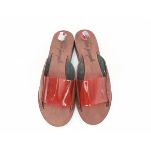 Free People Daybird Mini Clear Red PVC Leather Slide Sandals Womens US 6 - Picture 1 of 9
