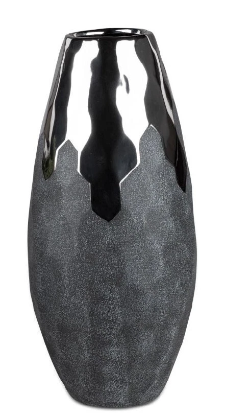 formano Vase Anthrazit-Silber 20x44cm aus Keramik 777683 - Bild 1 von 1