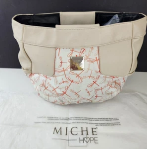 MICHE Hope Demi Shell libellula arancione corallo beige ecopelle 2 tasche finali - Foto 1 di 10