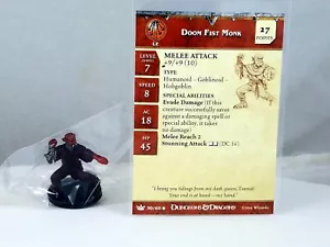 D&D Miniatures War of the Dragon Queen Doom Fist Monk #30 Common Neu - Bild 1 von 2