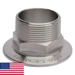 KF-50 NW-50 1.5" NPT (MALE) Adapter Vacuum Fitting LoCo SCIENCE!! - Picture 1 of 5