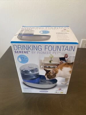 Plato de agua dulce usado Pioneer Pet Serene fuente probada gato pequeño perro Foto 1 de 4