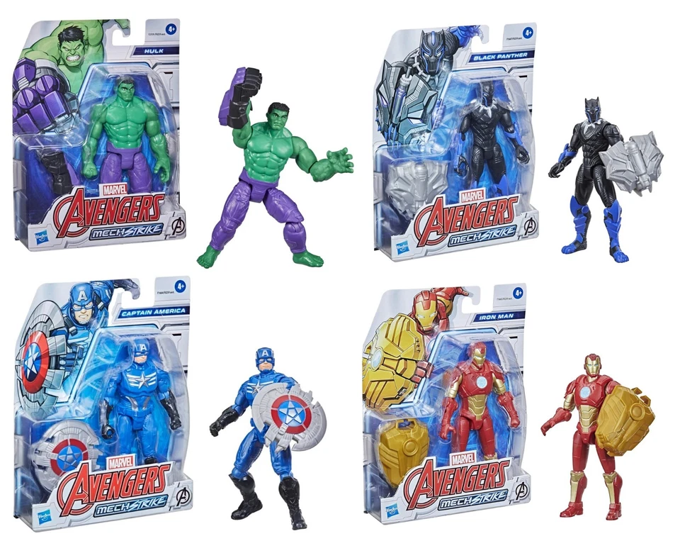 Figura de acción de juguete Marvel Avengers Mech Strike de 6 pulgadas con accesorio de batalla Foto 1 de 1