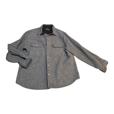Woolrich Wool Shirt Jacket Gray 8140 John Rich Woolen Mills XXL - Image 1 of 4