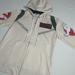 Ghostbusters Venkman Men’s Tan Hoodie Halloween Costume Adult XS Fits As A Small - Picture 1 of 8