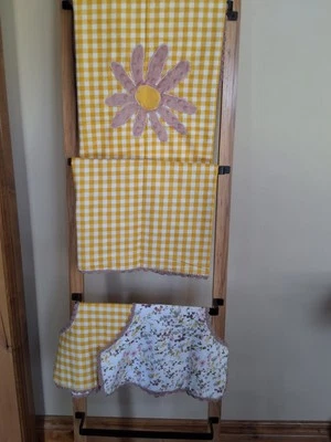 Baby Gift - 3-piece Girlie Large Mauve & Yellow Cotton Blanket & 2  Burp Cloths - Image 1 of 2