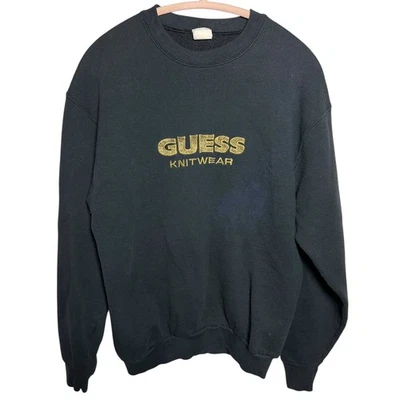Guess Sweatshirt Mens XL Pullover Crewneck Sweater Embroidered 90s Y2K Vintage - Image 1 of 4