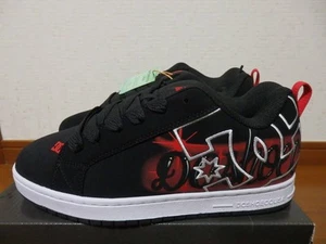 DC Shoes Court Graffik Color Negro Rojo Blanco Zapatilla con Caja Hombres Us10 - Imagen 1 de 6