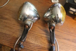 1938 to 1942 Packard Accessory Fog Lamps, pair, with original brackets, nice - Foto 1 di 10