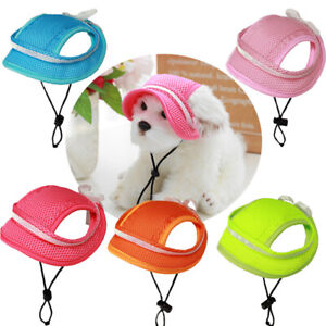 Pet Puppy Dog Baseball Cap Hat for Dogs Adjustable Outdoor Bow Mesh Cool Sun Hat