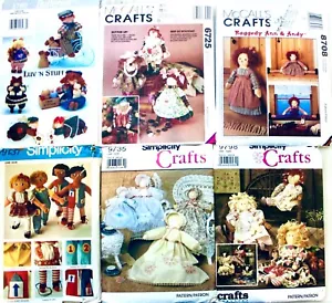 U WÄHLEN ~ Vintage KUSCHELPUPPE & PUPPENKLEIDUNG Nähmuster UC - Bild 1 von 95