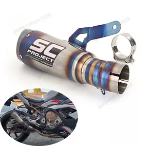 For BMW S1000RR 2019-2025 S1000R 2021-2025 Exhaust Pipe 60mm Muffler Silencers - Picture 1 of 8