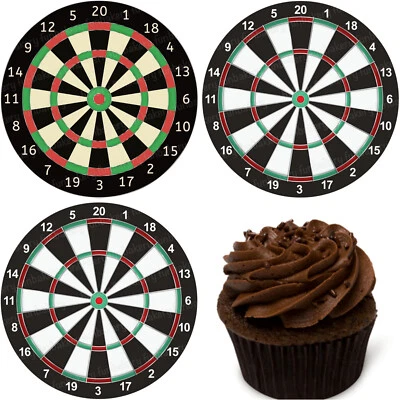 Darts Tortenbild Party Aufleger Muffin Deko Geburtstag Dartscheibe neu essbar - Bild 1 von 4
