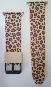 Watch Band for Apple Watch 38mm 40mm 41mm Cheetah Pattern Rubber - Picture 1 of 4