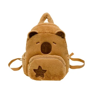 Capybara Plush Backpack Kawaii Fashion Plushie Doll Bag Children's Shoulder Bag - Picture 1 of 12