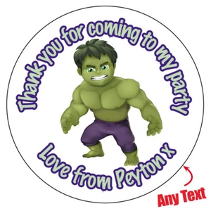 70 x THE HULK Inspired Personalised Kids Super hero Stickers Party SWEET Bag 842 - Picture 1 of 3