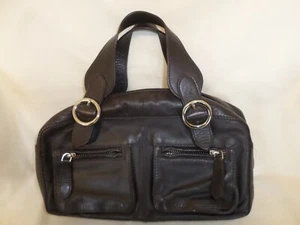 R12K     Dark brown  leather bag small - Picture 1 of 10