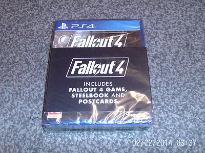 FALLOUT 4 STEELBOOK EDITION INC & POSTCARDS  & EVOLVE     new&sealed - Image 1 of 2
