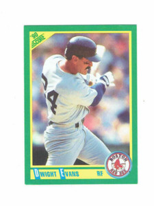 Dwight Evans #24 RF Boston Red Sox #3 Score 1990 Baseball Card