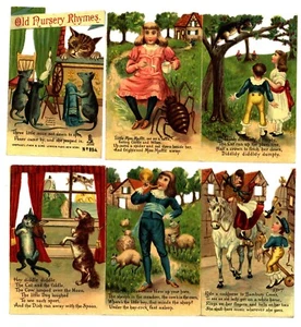 OLD NURSERY RHYMES advert drug store die cut paper scraps panorama Tuck 994 - Picture 1 of 2