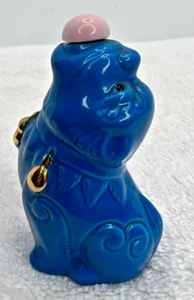 Vintage Chinese Porcelain Blue Foo Dog Puppy Form Snuff Bottle - Picture 1 of 9