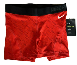 NEW! NIKE [M} PRO HYPERCOOL Women's 3.0" COMPRESSION Shorts-Red/Black 803376-696 - Picture 1 of 3