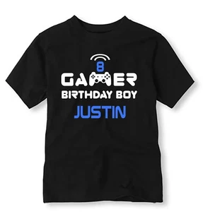 Gamer Birthday Boy Birthday Shirt, Personalized Gamer Birthday Shirt - Picture 1 of 4