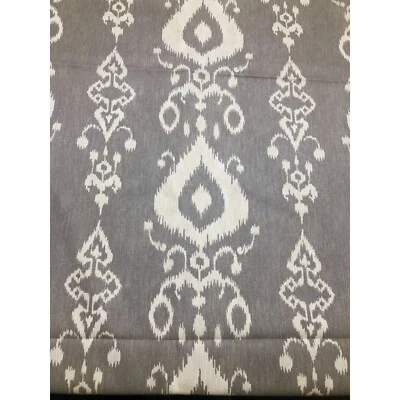 4 Yards Mills Creek Grey Ikat Home Decor Drapery Upholstery Fabric - Image 1 of 4