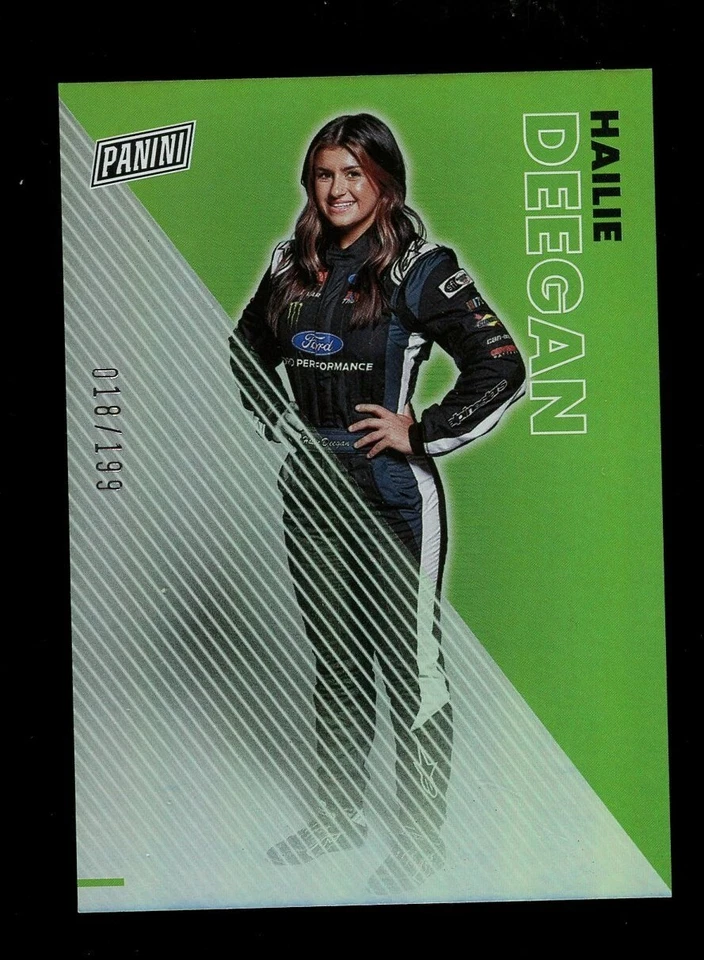 2023 Panini Fathers Day Hailie Deegan RC Silver Holo Foil 199 Rookie Card Nascar - Image 1 of 1
