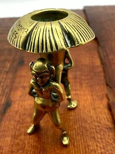 Scarce Vintage /Art Deco 1930’s Dartmoor Pixie Brass Candleholder/Candlestick - Picture 1 of 12