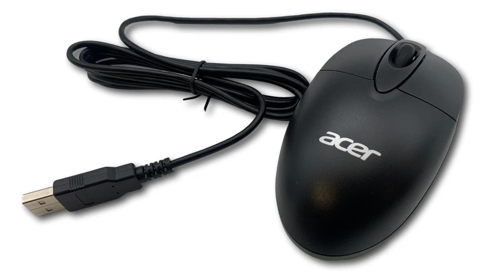 Acer Aspire X1430_WE450 X1430GW X1800 X1900 USB Wired Mouse Black MS.11200.006 - Image 1 of 1