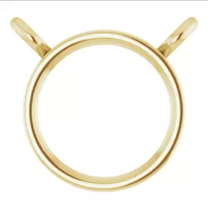 Set Collana Catena Centrale Lunetta Oro Giallo Solido 6mm 3/4ct NO PIETRA USA - Foto 1 di 3