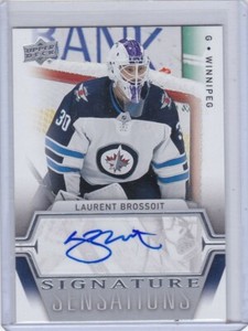 LAURENT BROSSOIT 2019-20 19-20 UPPER DECK SIGNATURE SENSATIONS AUTO JETS