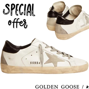 Golden Goose Super-Star Uomo Pelle Bianca Nero Suede Grigio 36-45 Offerta - Foto 1 di 6