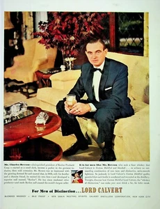 Lord Calve Whisky Men of Distinction Vintage Druck Ad 1952 feiner Whisky - Bild 1 von 2