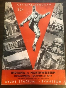 INDIANA VERSUS NORTHWESTERN COLLEGE HOMECOMING FOOTBALL 1944 PROGRAM GOOD - Picture 1 of 4