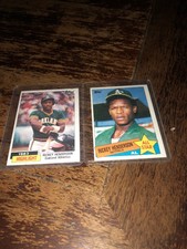 Rickey Henderson 1984 1985  Topps Lot Of 2 Highlight  All Star