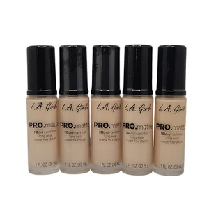 5 Pack L.A. Girl Pro Matte HD Long Wear Foundation GLM671 Ivory 1 oz - Picture 1 of 8