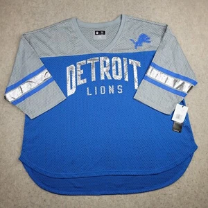 Detroit Lions Mesh Jersey G-III Womens 2XL NFL Apparel First Team 3/4-Sleeve NEW - Picture 1 of 9