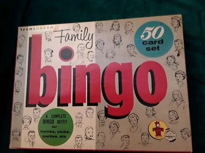 Vintage Transogram Family Bingo Board Game 1956 Family Game Night - Image 1 of 4
