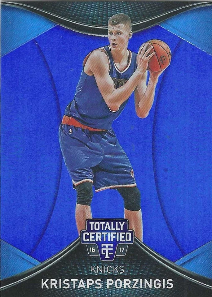 KRISTAPS PORZINGIS 2016-17 TOTALLY CERTIFIED BLUE #49 SERIAL #72/99 N.Y. KNICKS - Image 1 of 1